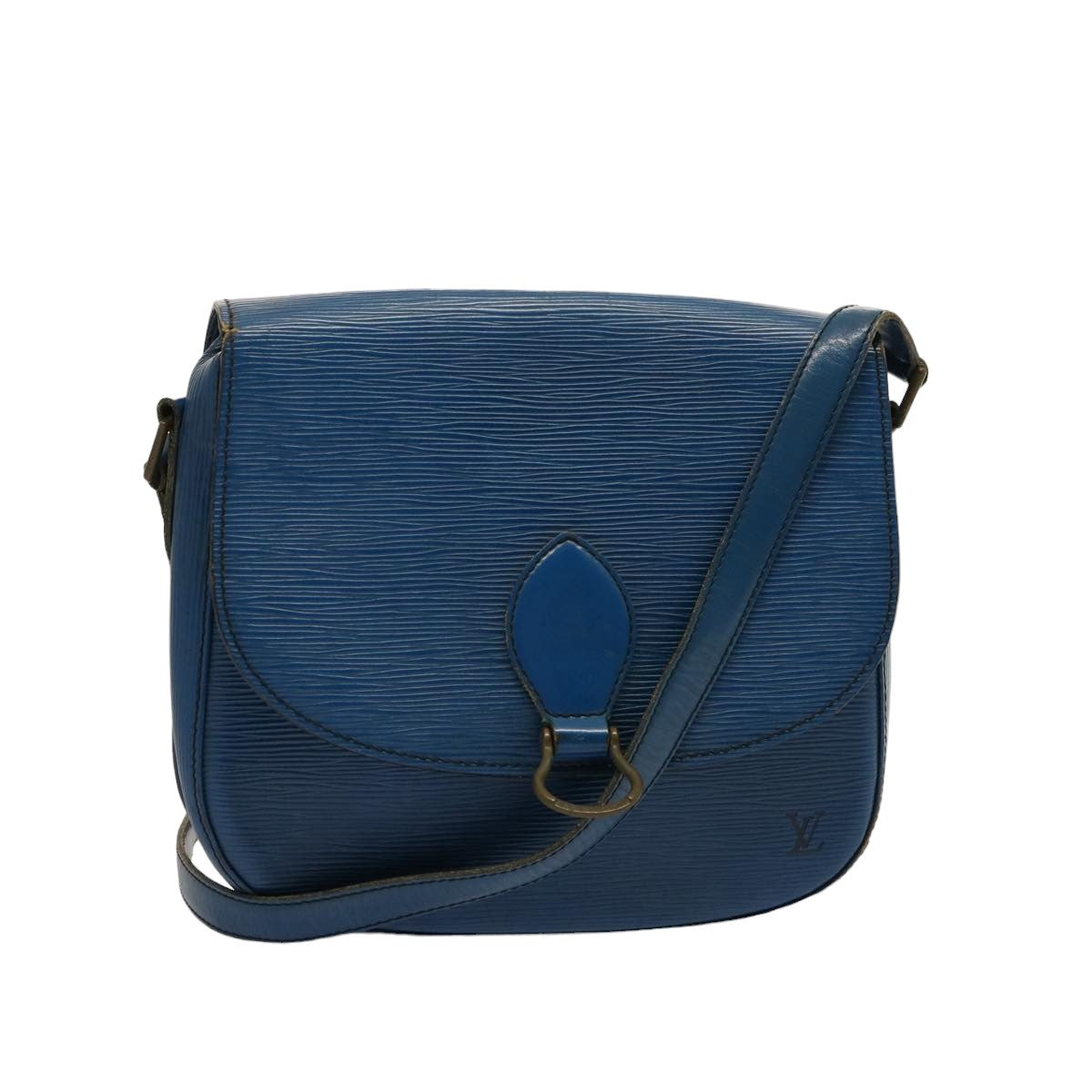 LOUIS VUITTON Epi Saint Cloud GM Shoulder Bag Toledo Blue M52195 LV 75736