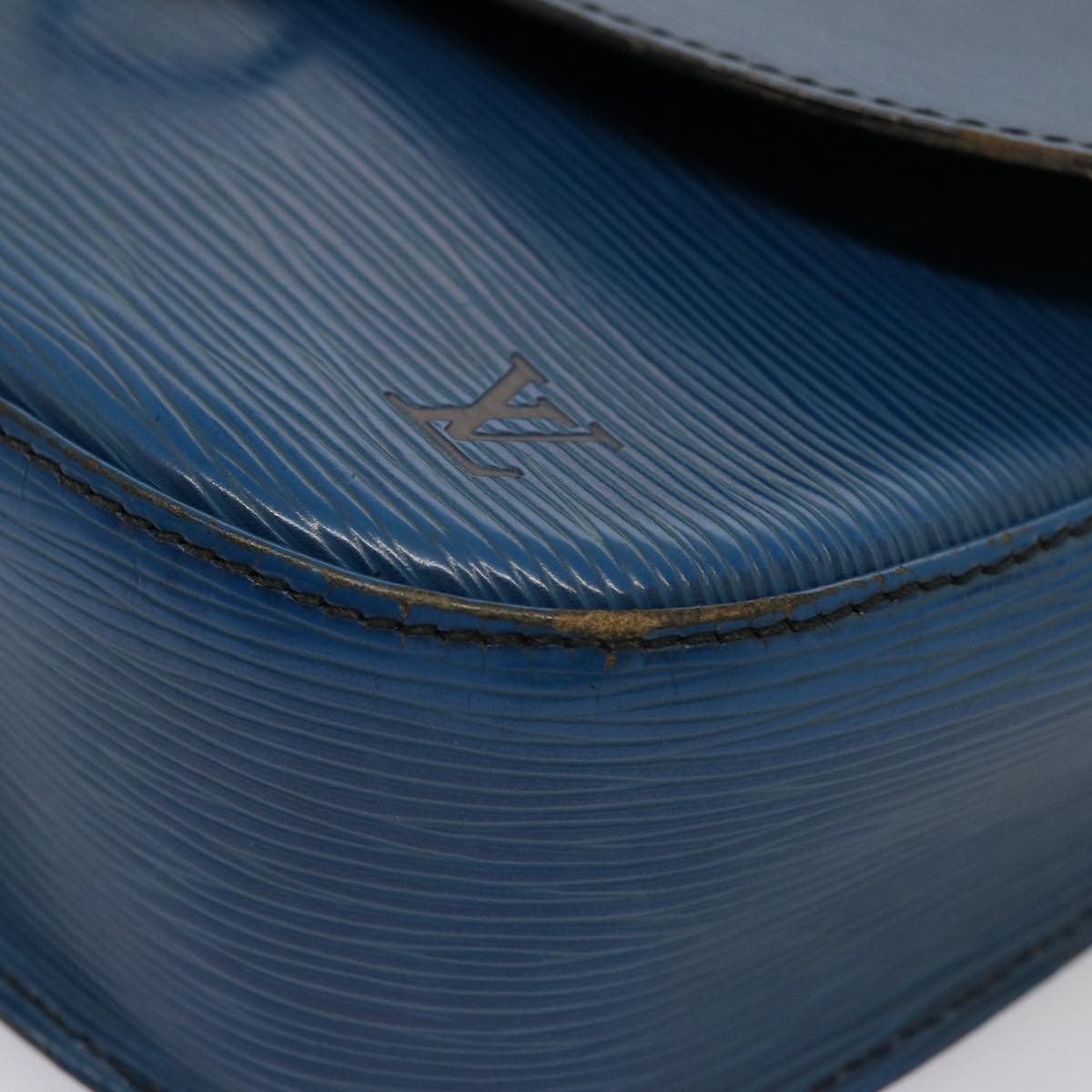 LOUIS VUITTON Epi Saint Cloud GM Shoulder Bag Toledo Blue M52195 LV 75736