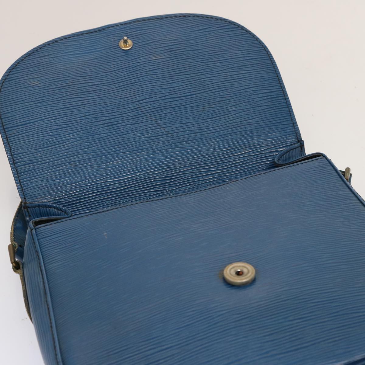 LOUIS VUITTON Epi Saint Cloud GM Shoulder Bag Toledo Blue M52195 LV 75736