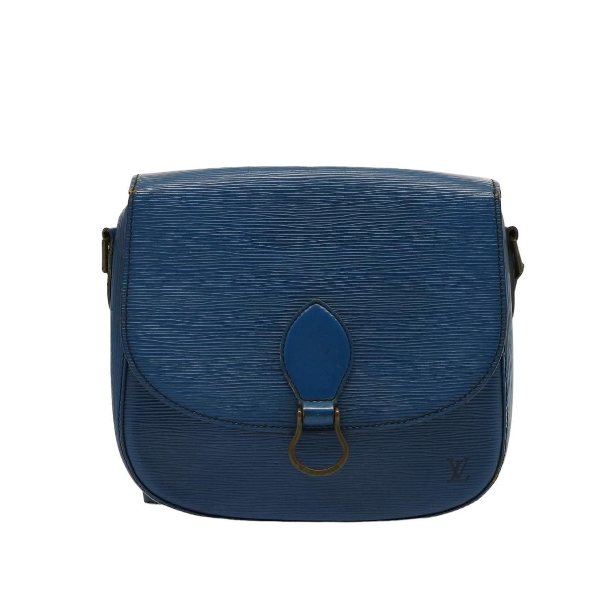 LOUIS VUITTON Epi Saint Cloud GM Shoulder Bag Toledo Blue M52195 LV 75736