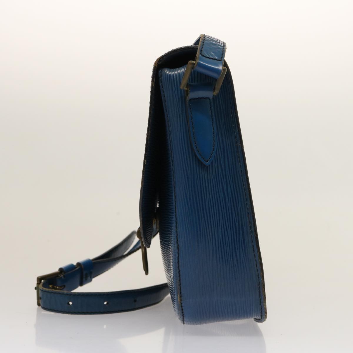 LOUIS VUITTON Epi Saint Cloud GM Shoulder Bag Toledo Blue M52195 LV 75736