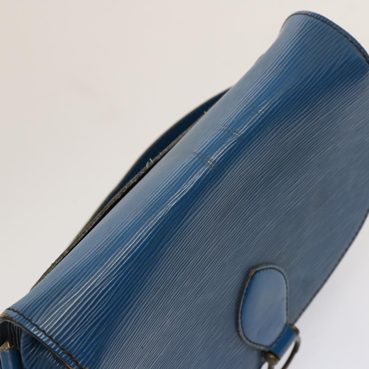 LOUIS VUITTON Epi Saint Cloud GM Shoulder Bag Toledo Blue M52195 LV 75736
