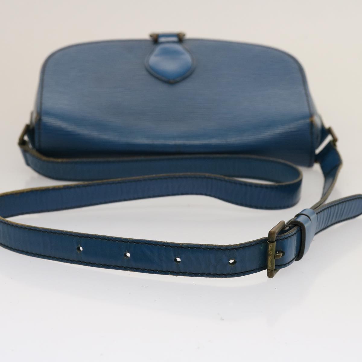 LOUIS VUITTON Epi Saint Cloud GM Shoulder Bag Toledo Blue M52195 LV 75736