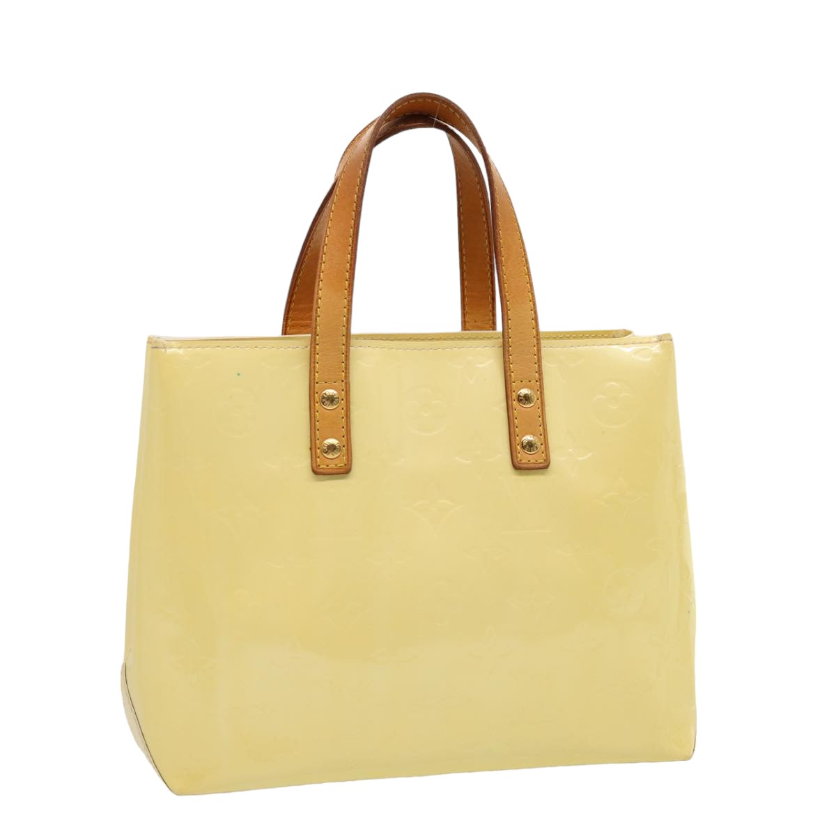 LOUIS VUITTON Monogram Vernis Reade PM Hand Bag Perle M91336 LV 75737