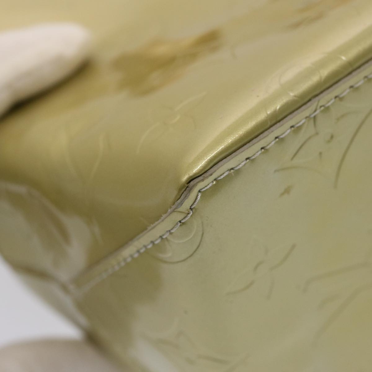 LOUIS VUITTON Monogram Vernis Reade PM Hand Bag Gris M91145 LV 75738