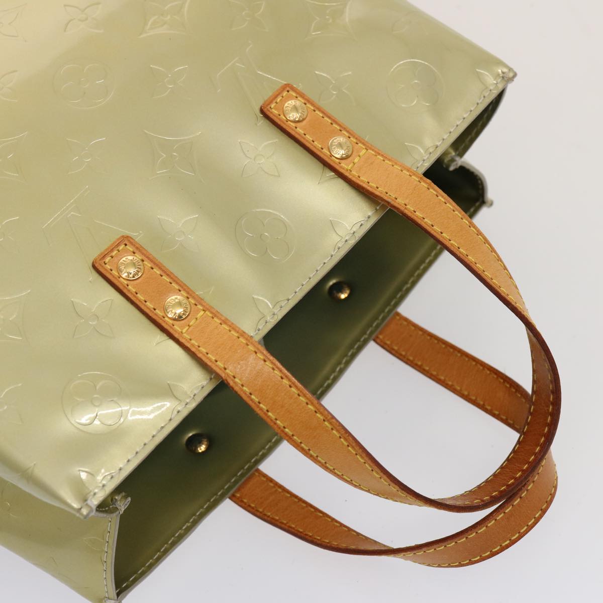 LOUIS VUITTON Monogram Vernis Reade PM Hand Bag Gris M91145 LV 75738