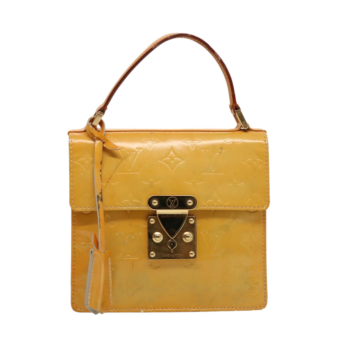 LOUIS VUITTON Monogram Vernis Spring Street Hand Bag Gris M91029 LV 75739