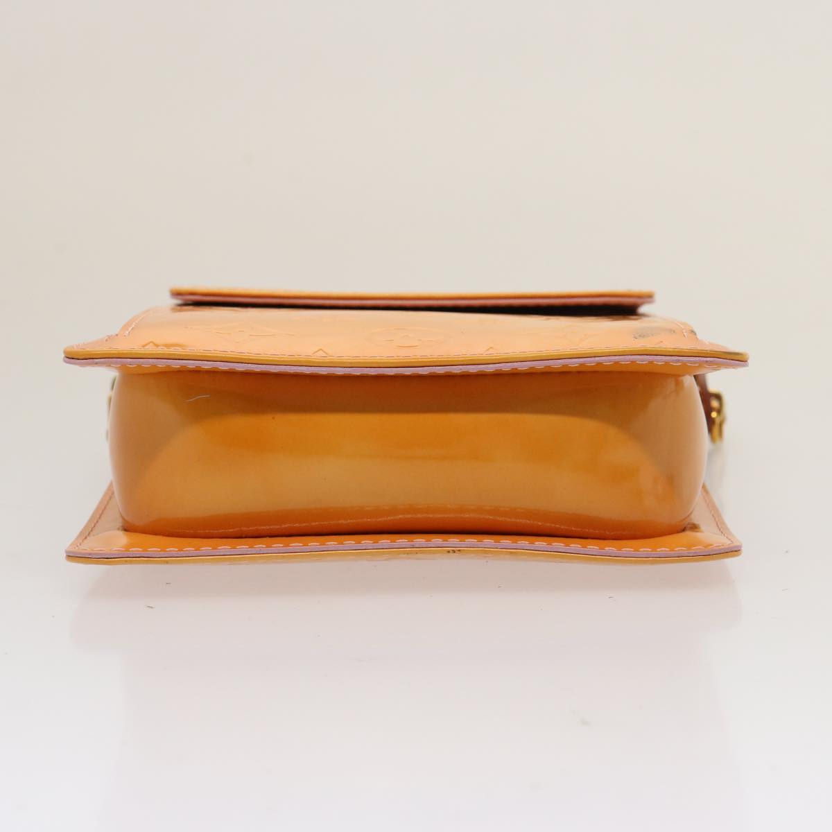 LOUIS VUITTON Monogram Vernis Motto Pouch Marshmallow Pink M91312 LV 75740