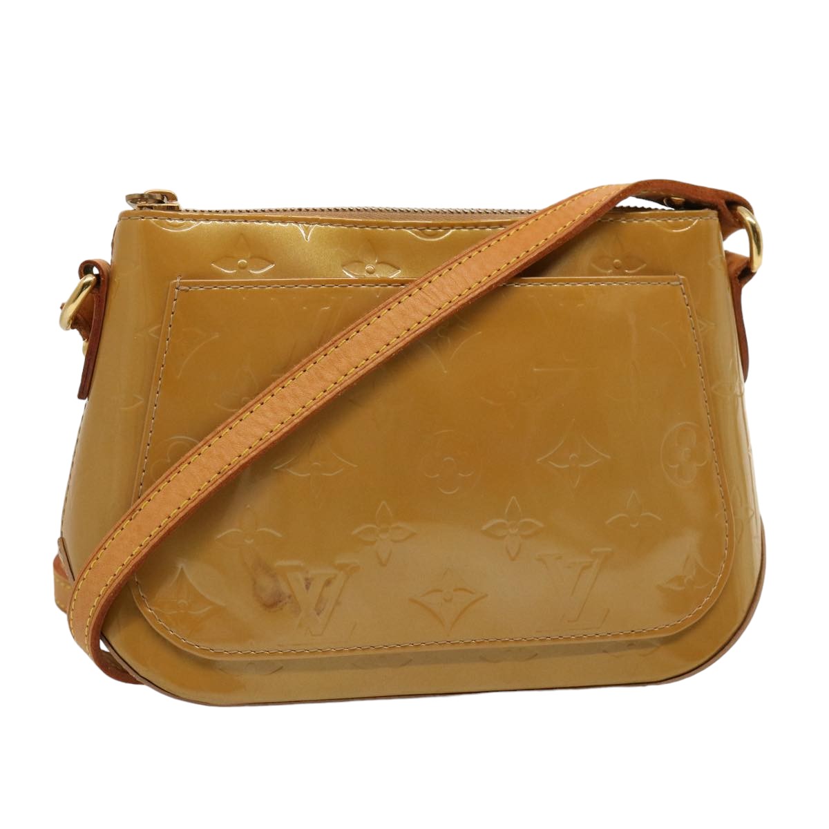 LOUIS VUITTON Monogram Vernis Minna Street Bag Noisette M91508 LV 75741
