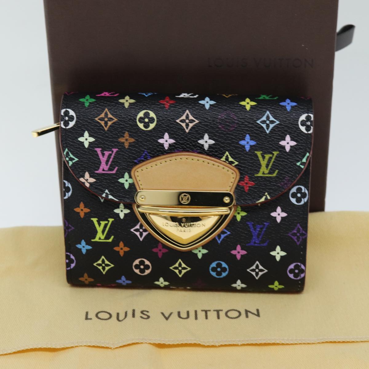 LOUIS VUITTON Multicolor Portefeuille Koala Wallet Black M58015 LV 75743A