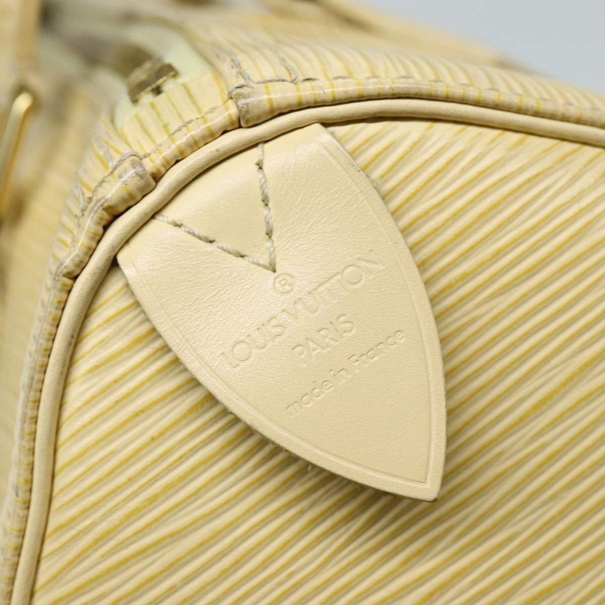 LOUIS VUITTON Epi Speedy 25 Hand Bag Vanilla M4301A LV 75748