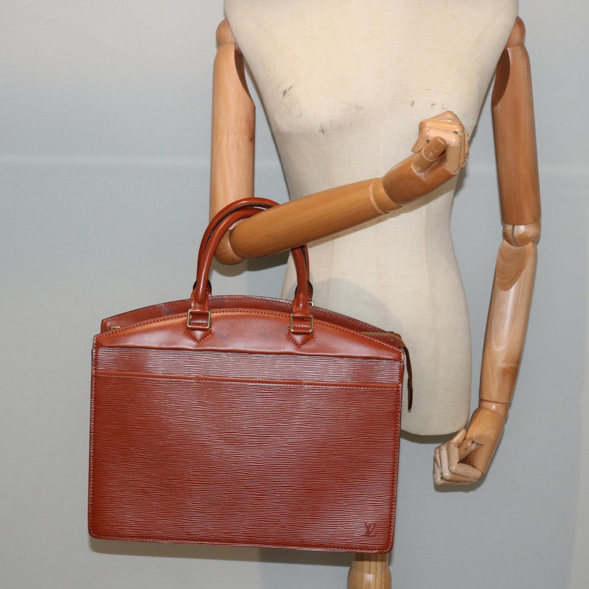 LOUIS VUITTON Epi Riviera Hand Bag Brown M48183 LV 75753