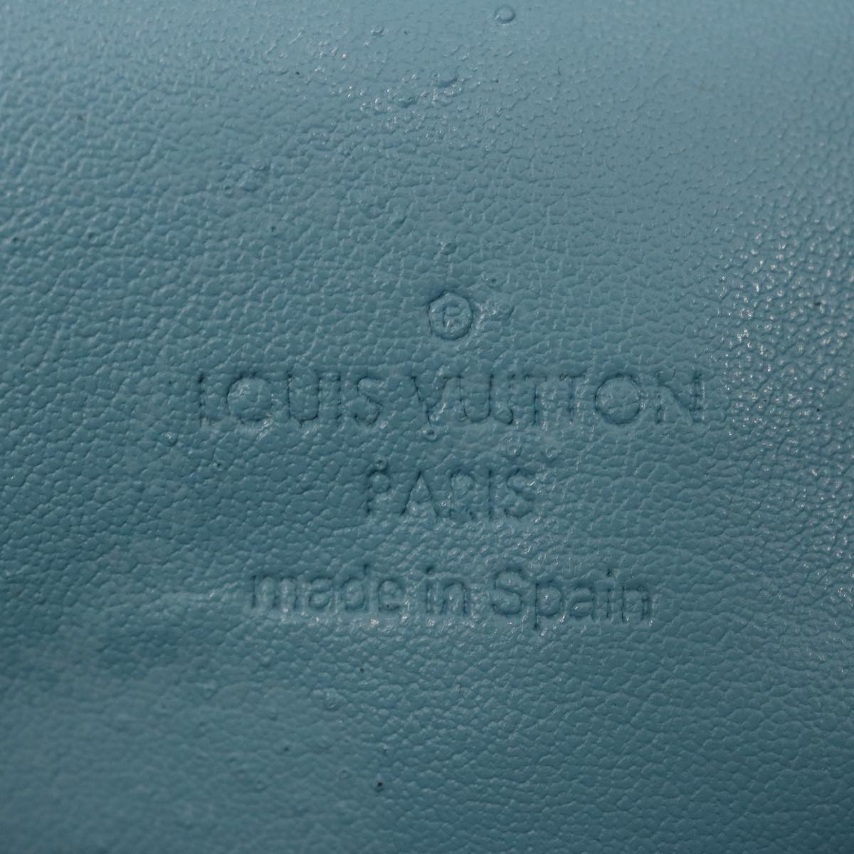 LOUIS VUITTON Monogram Vernis Houston Hand Bag Baby Blue M91005 LV 75758