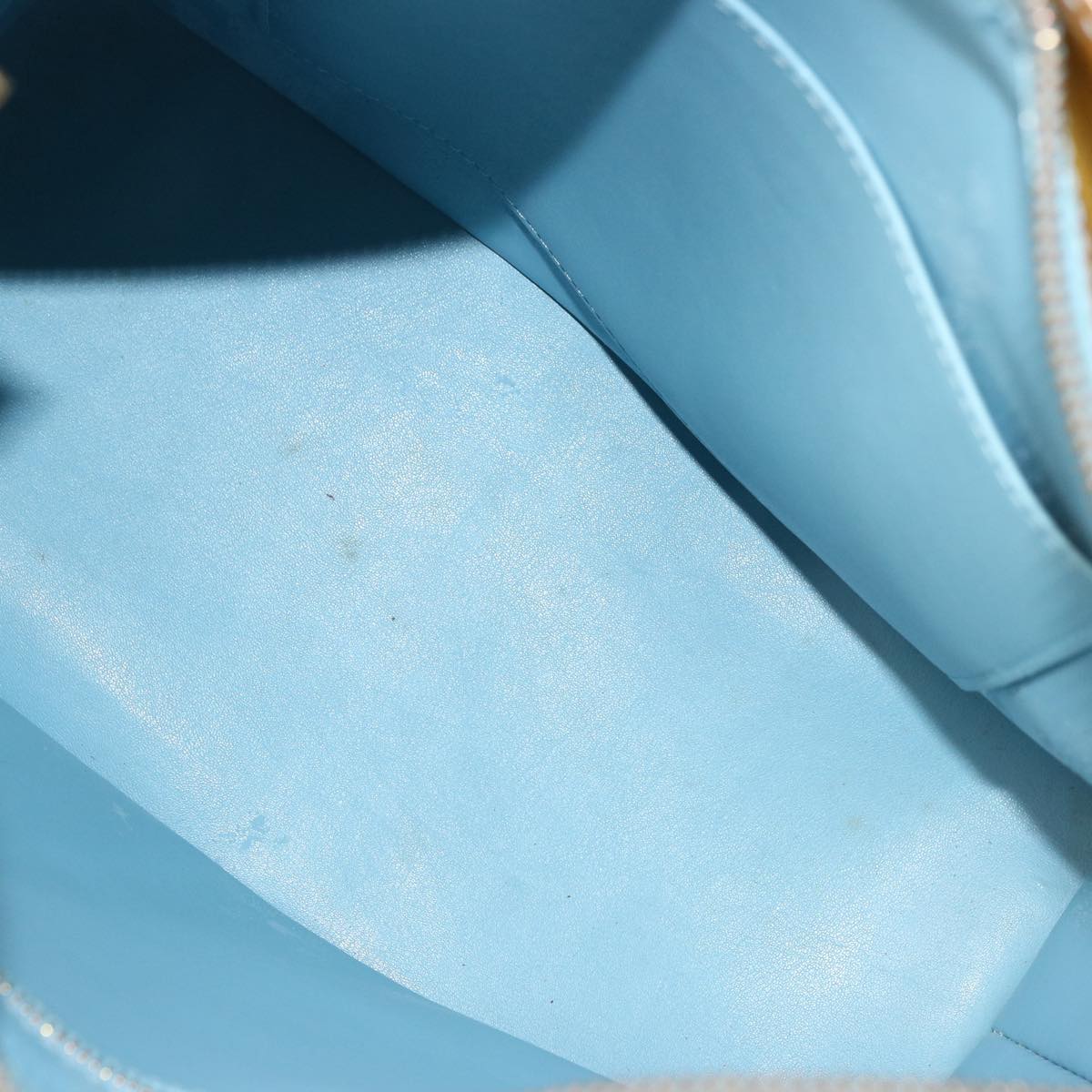 LOUIS VUITTON Monogram Vernis Houston Hand Bag Baby Blue M91005 LV 75758