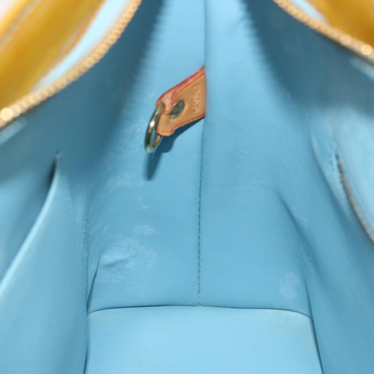 LOUIS VUITTON Monogram Vernis Houston Hand Bag Baby Blue M91005 LV 75758