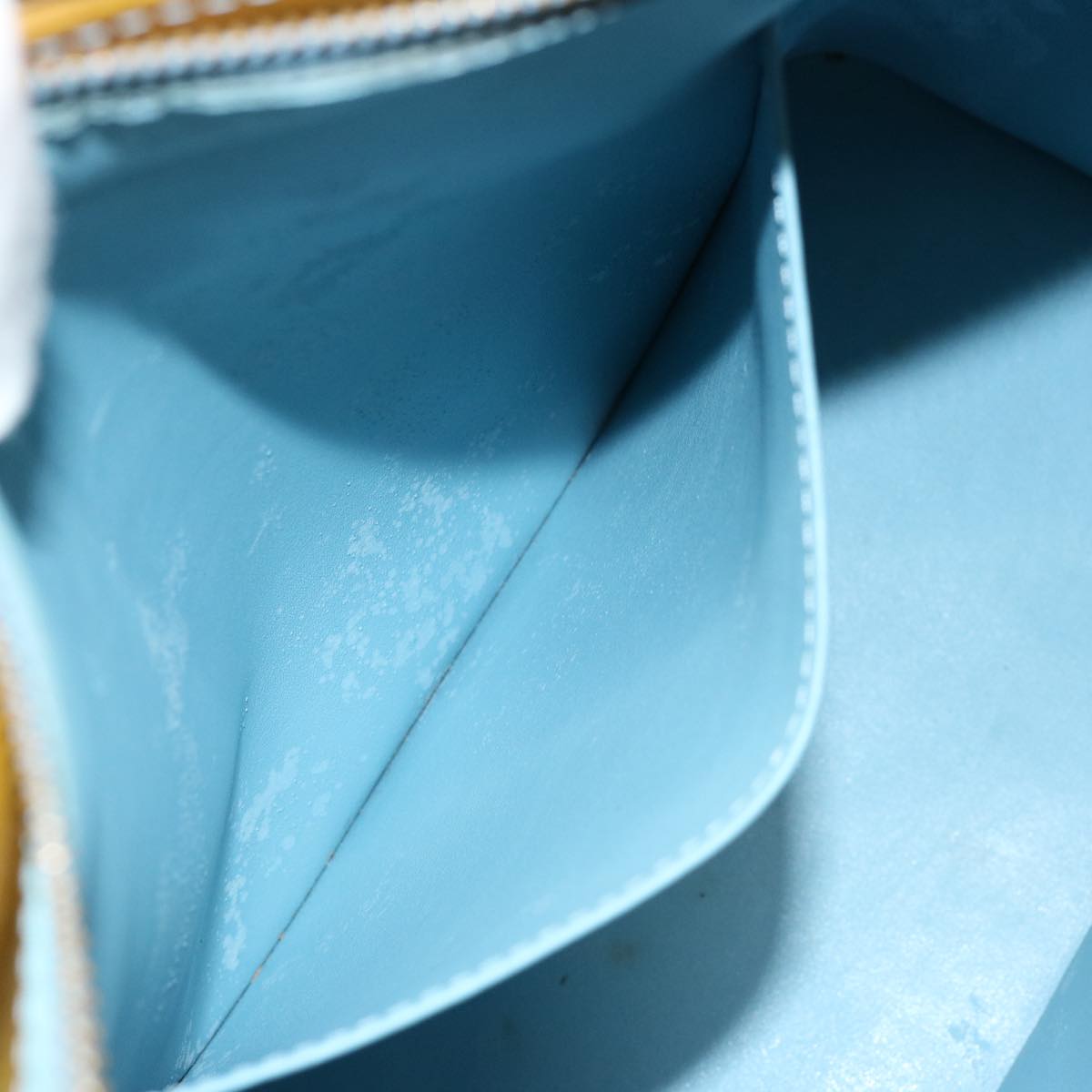LOUIS VUITTON Monogram Vernis Houston Hand Bag Baby Blue M91005 LV 75758