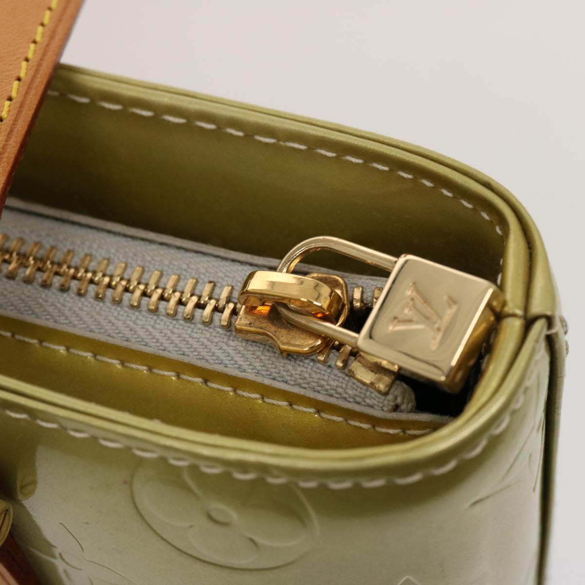 LOUIS VUITTON Monogram Vernis Houston Hand Bag Gris M91053 LV 75759