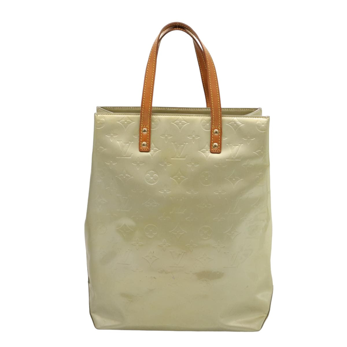LOUIS VUITTON Monogram Vernis Reade MM Hand Bag Gris M91142 LV 75760