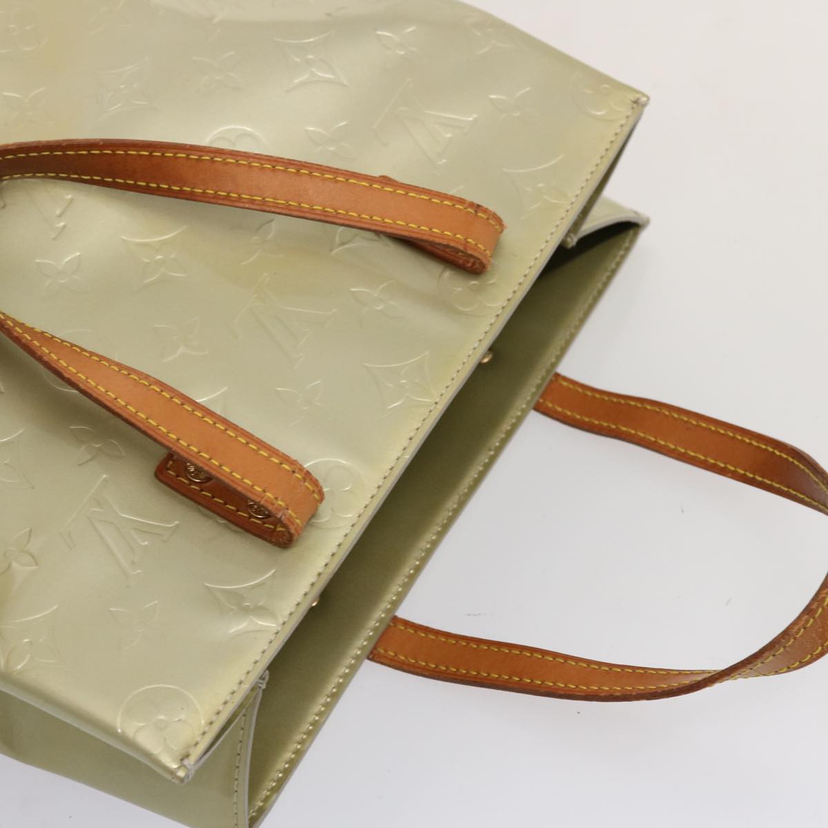LOUIS VUITTON Monogram Vernis Reade MM Hand Bag Gris M91142 LV 75760