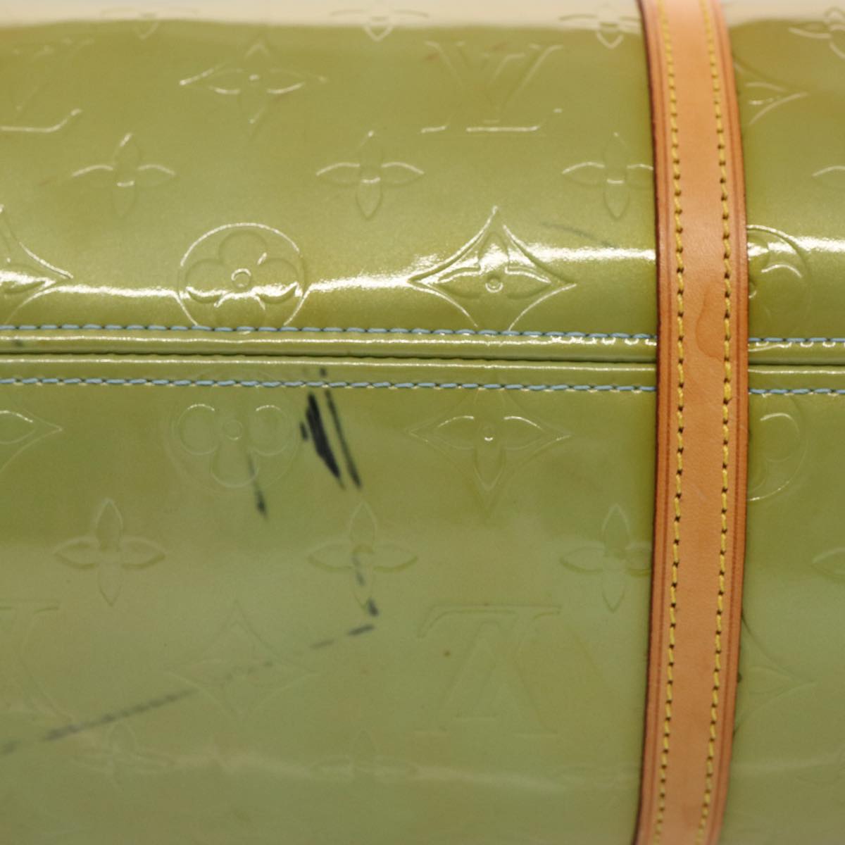 LOUIS VUITTON Monogram Vernis Bedford Hand Bag Baby Blue M91007 LV 75761