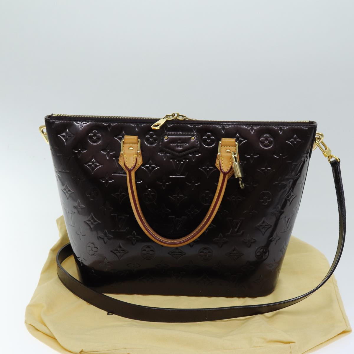 LOUIS VUITTON Monogram Vernis Montebello MM Bag 2way Amarante M90163 75763