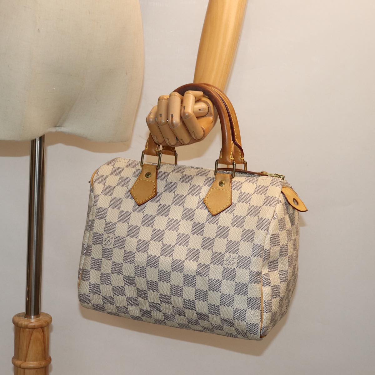 LOUIS VUITTON Damier Azur Speedy 25 Hand Bag N41534 LV 75765
