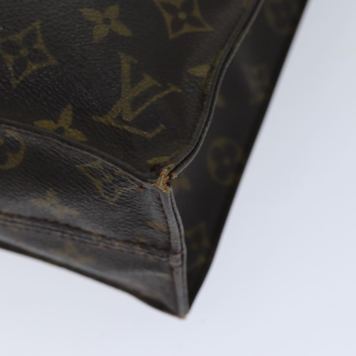 LOUIS VUITTON Monogram Sac Plat Hand Bag M51140 LV 75777