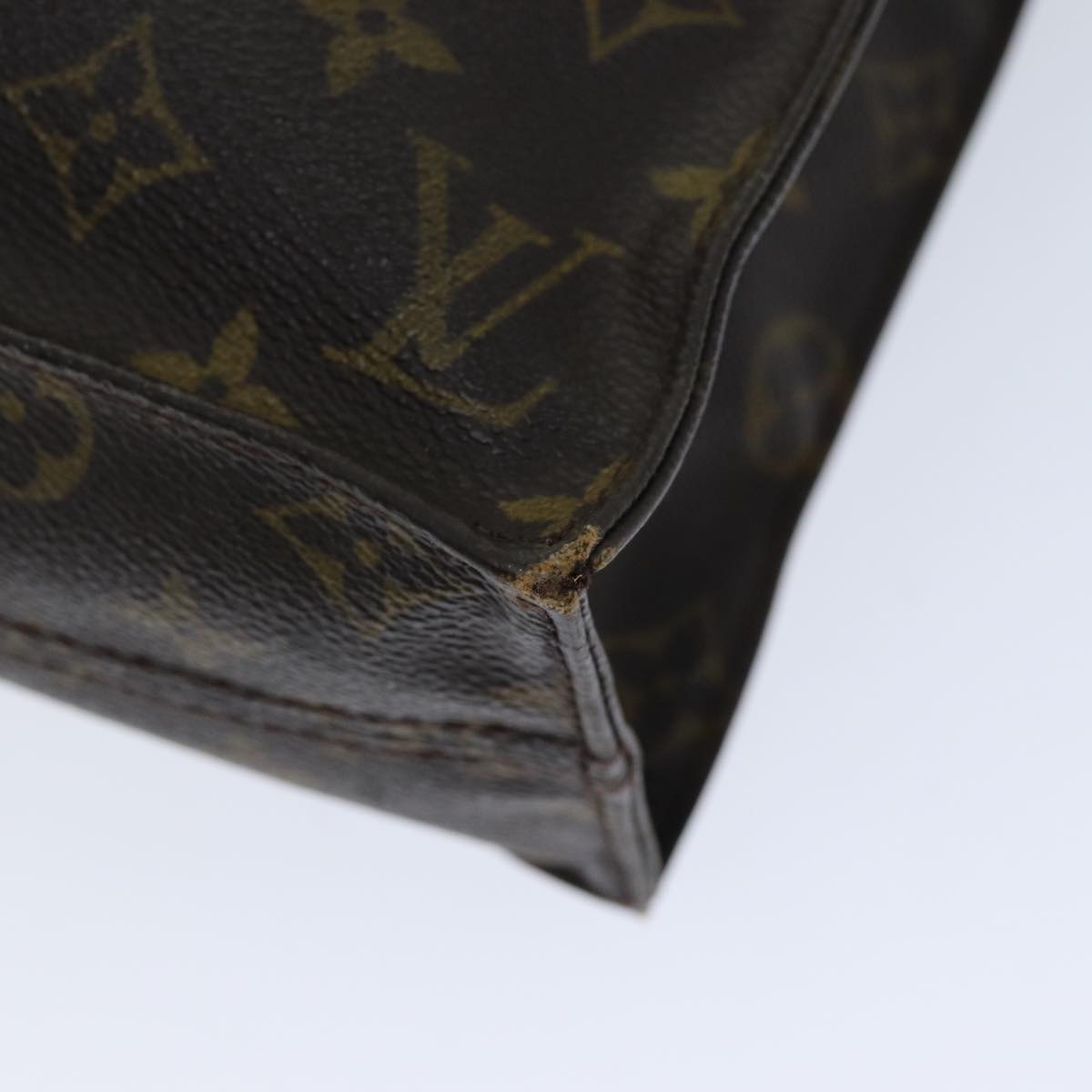 LOUIS VUITTON Monogram Sac Plat Hand Bag M51140 LV 75777