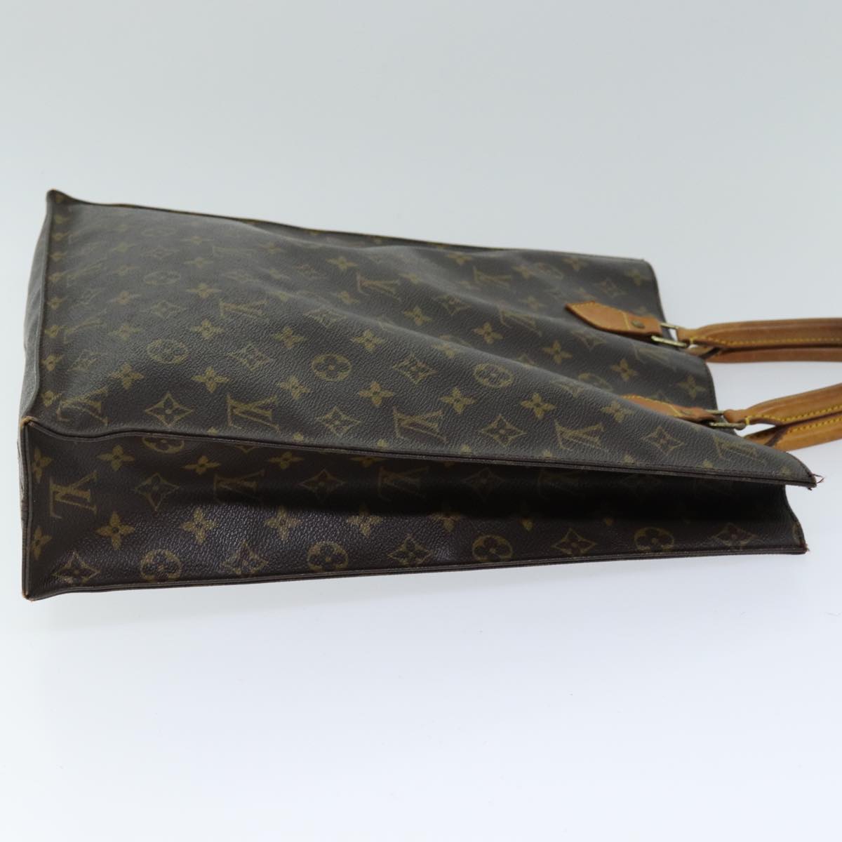 LOUIS VUITTON Monogram Sac Plat Hand Bag M51140 LV 75777