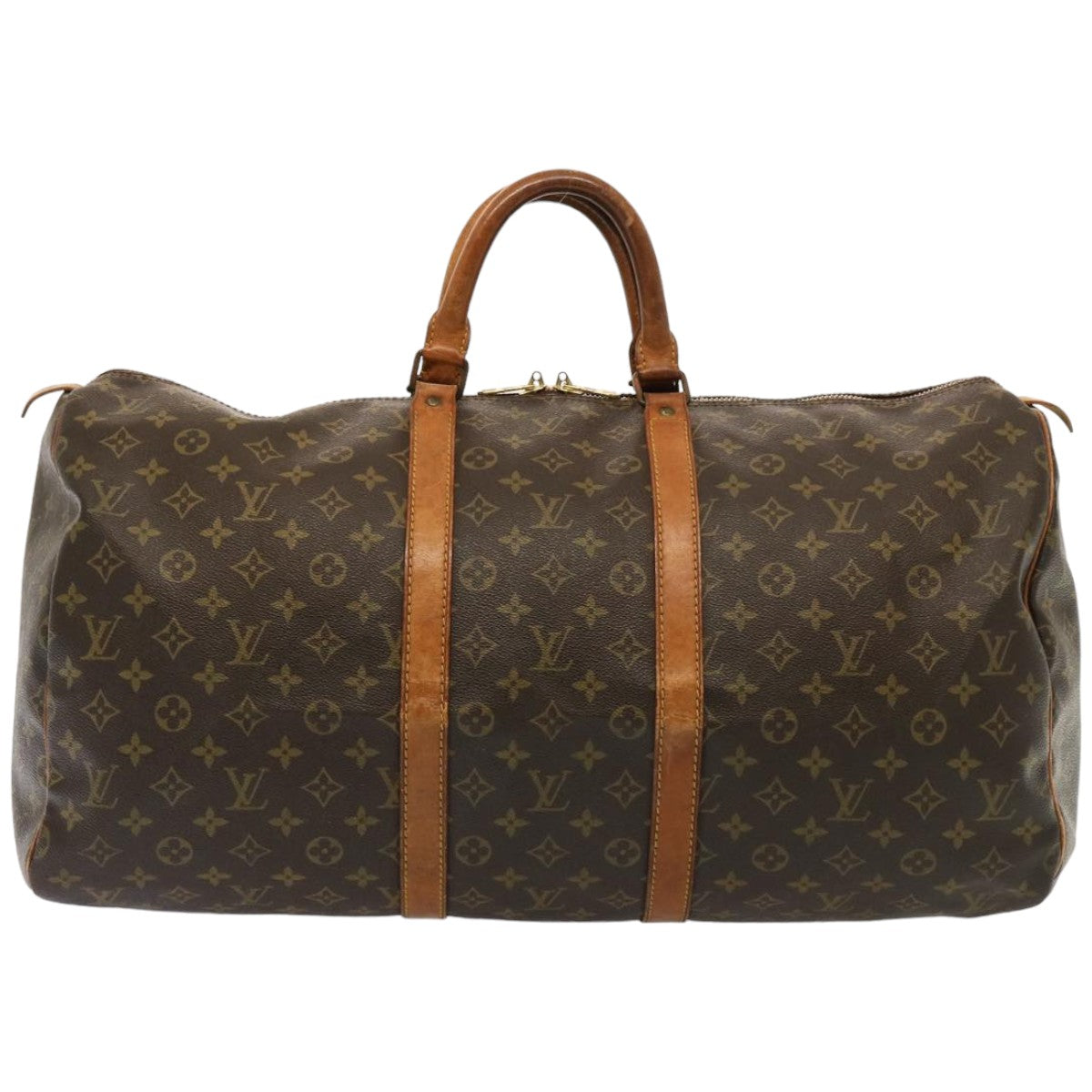 LOUIS VUITTON Monogram Keepall 55 Boston Bag M41424 LV 75793