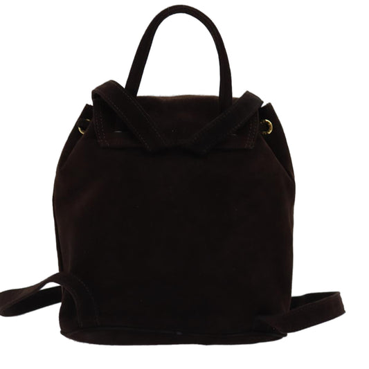 Luxury Fendi Backpack Suede Brown75806