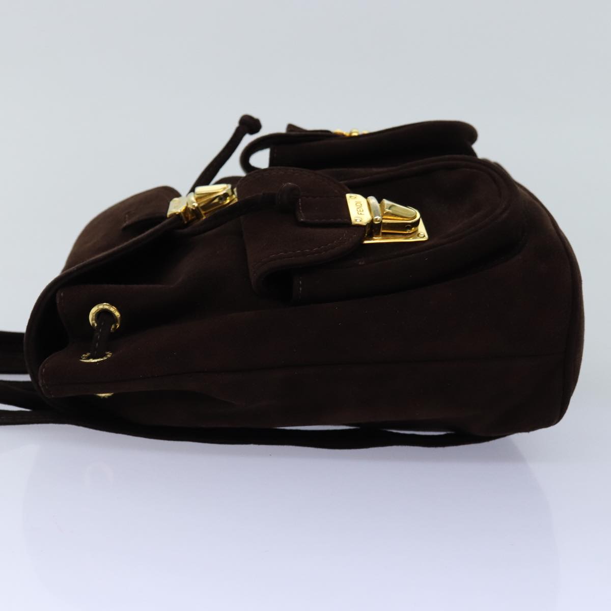 Luxury Fendi Backpack Suede Brown75806