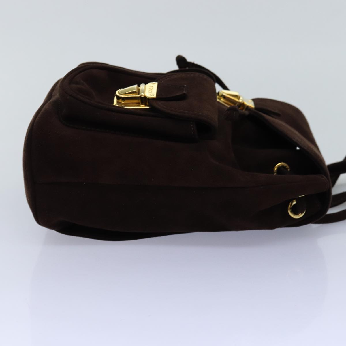 Luxury Fendi Backpack Suede Brown75806