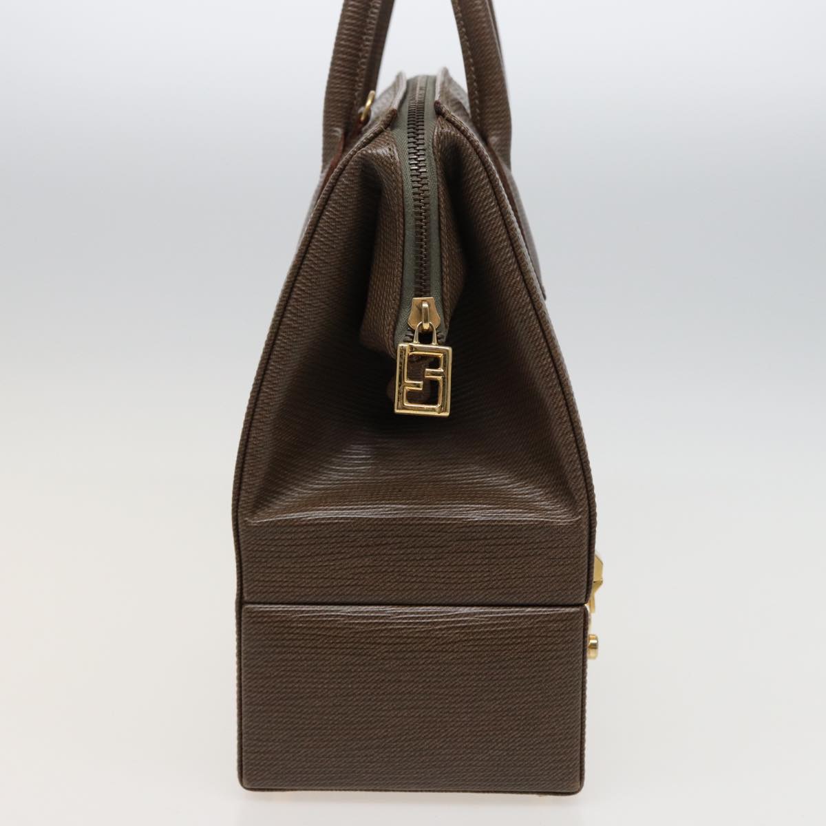 Luxury Fendi Hand Bag Leather 2way Brown75819