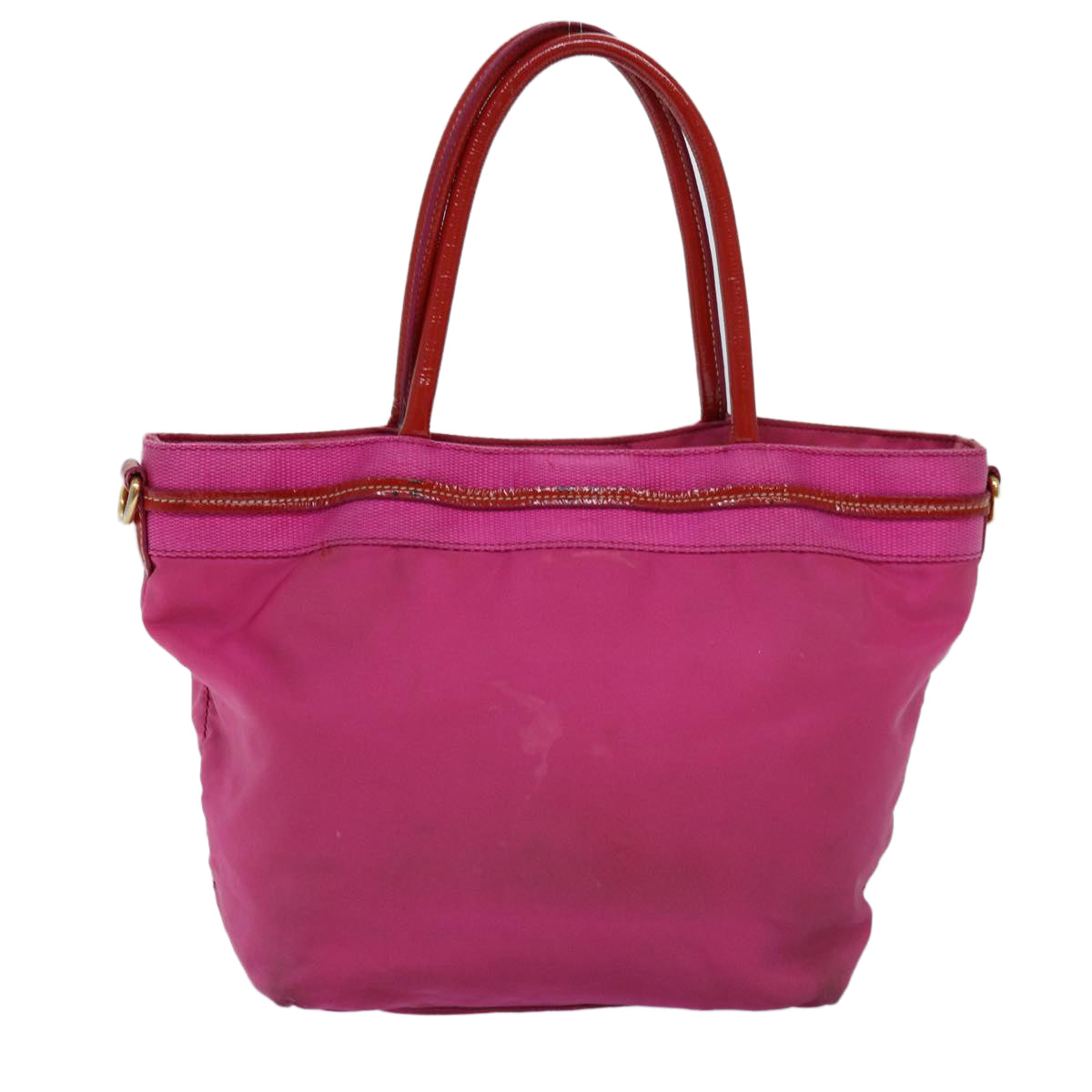 Luxury PradaHand Bag Nylon Pink Red 75823