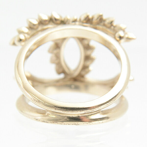 Chanel Coco Mark Rhinestone Ring Gold
