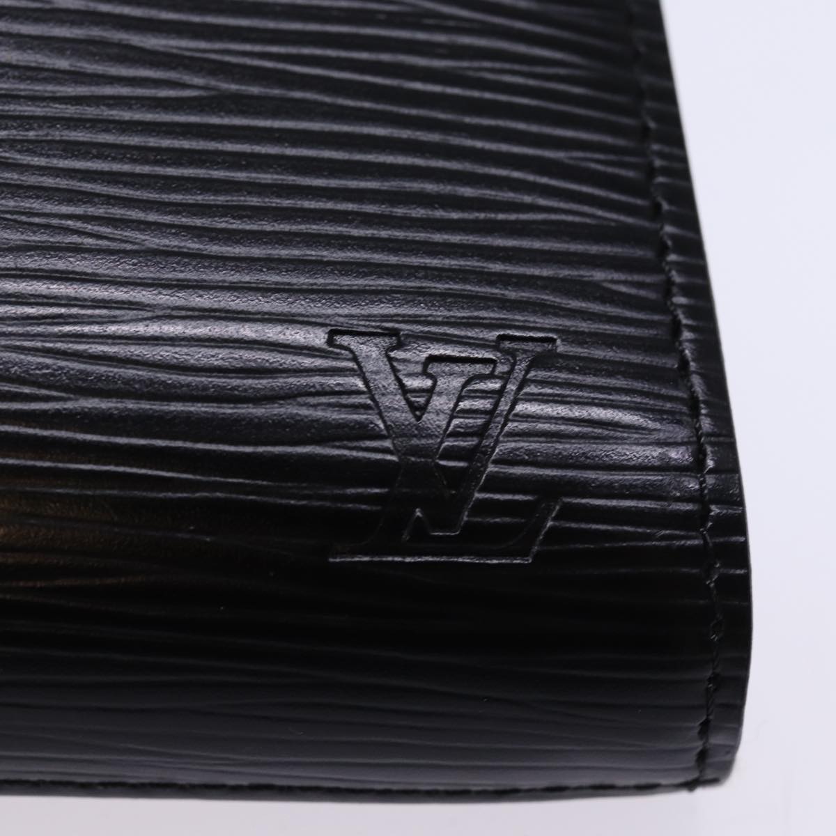 LOUIS VUITTON Epi Art Deco Clutch Bag Black M52632 LV 75847