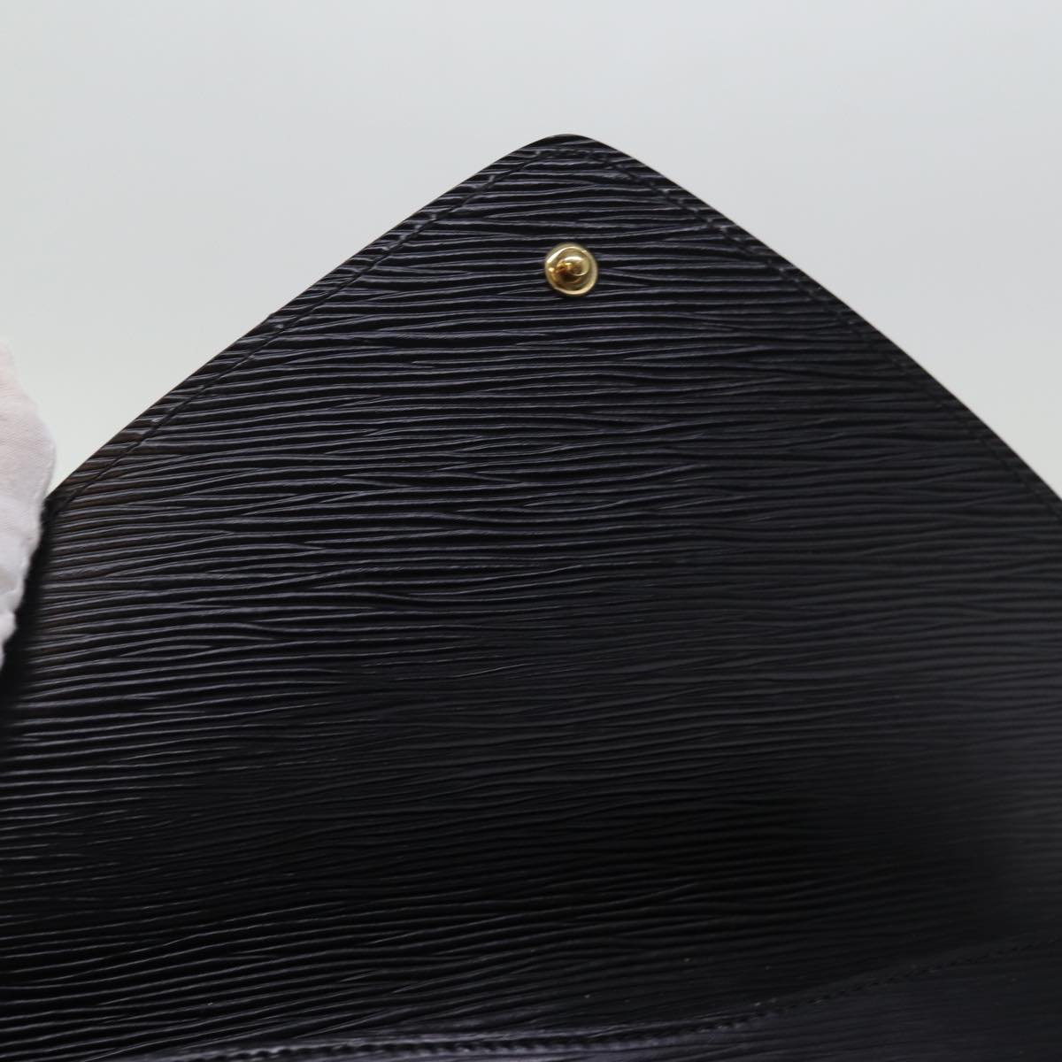 LOUIS VUITTON Epi Art Deco Clutch Bag Black M52632 LV 75847