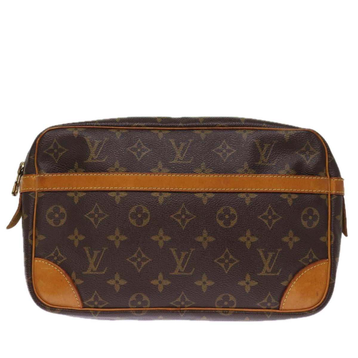 LOUIS VUITTON Monogram Compiegne 28 Clutch Bag M51845 LV 75854