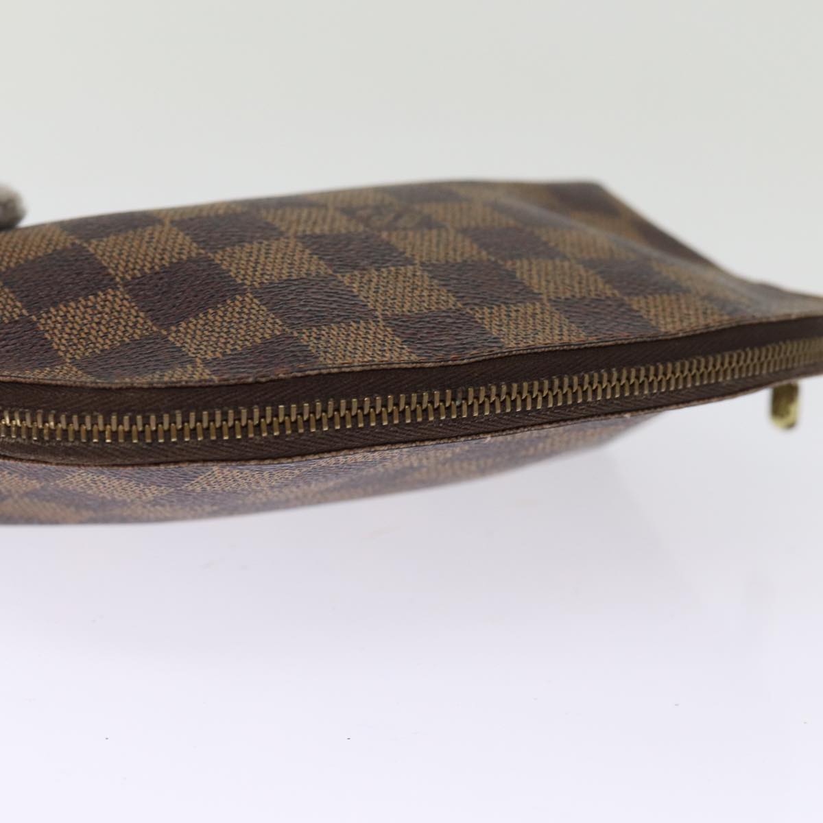 LOUIS VUITTON Damier Ebene Pochette Cosmetic PM Pouch N47516 LV 75870