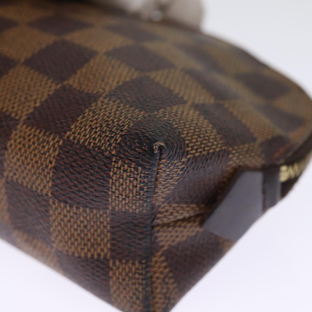 LOUIS VUITTON Damier Ebene Pochette Cosmetic PM Pouch N47516 LV 75870
