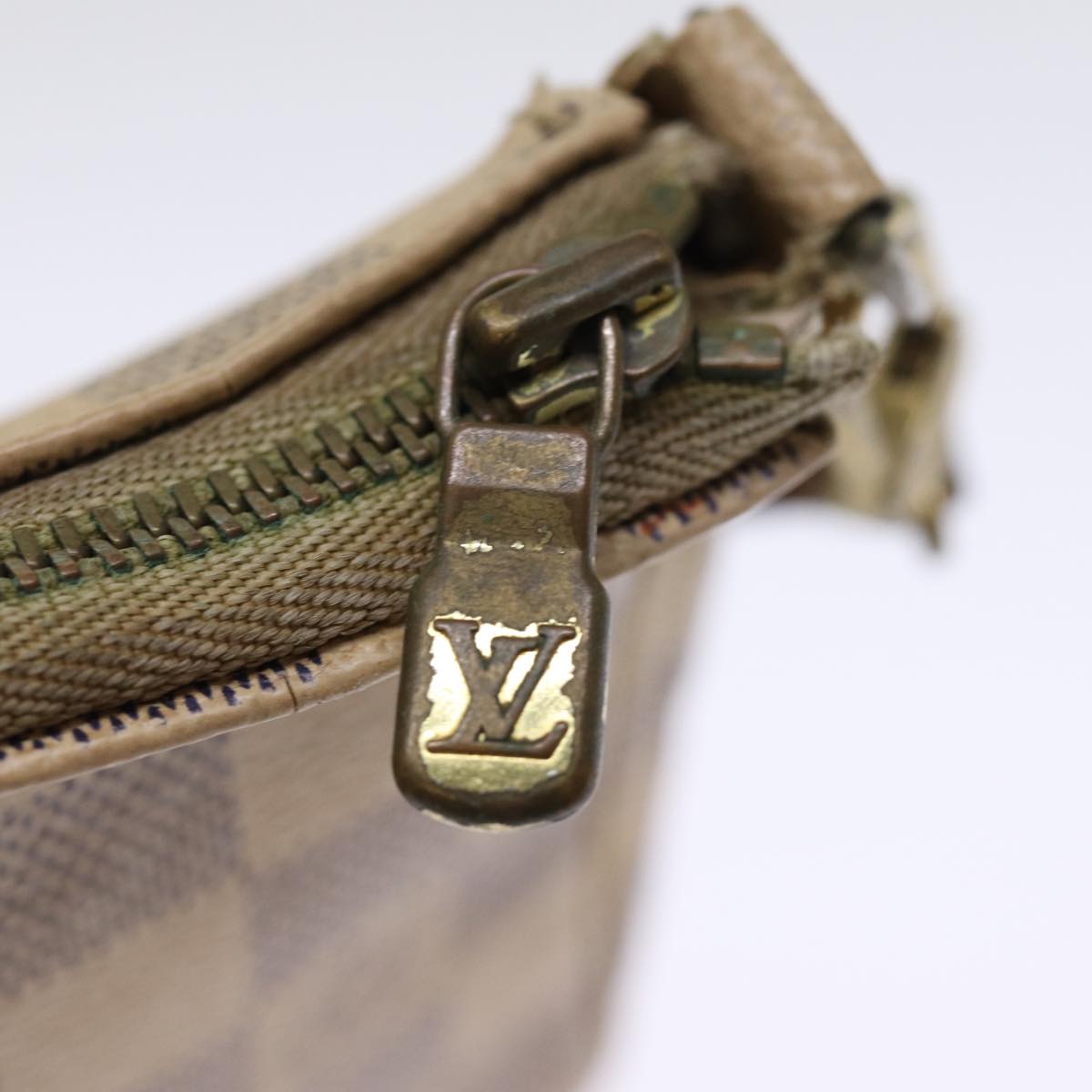 LOUIS VUITTON Damier Azur Pochette Accessoires Pouch N51986 LV 75871