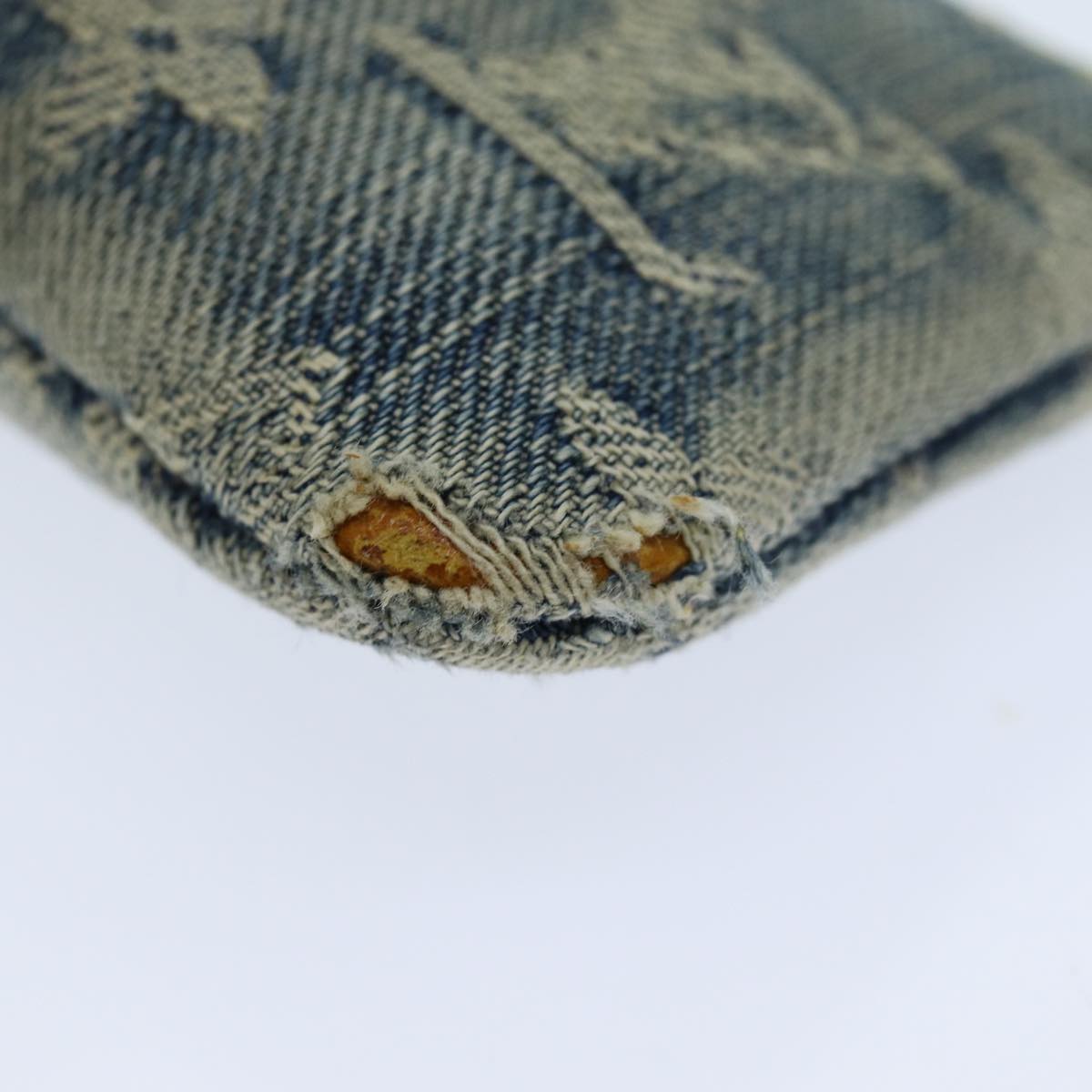 LOUIS VUITTON Monogram Denim Pochette Cles Coin Purse Blue M95343 LV 75876