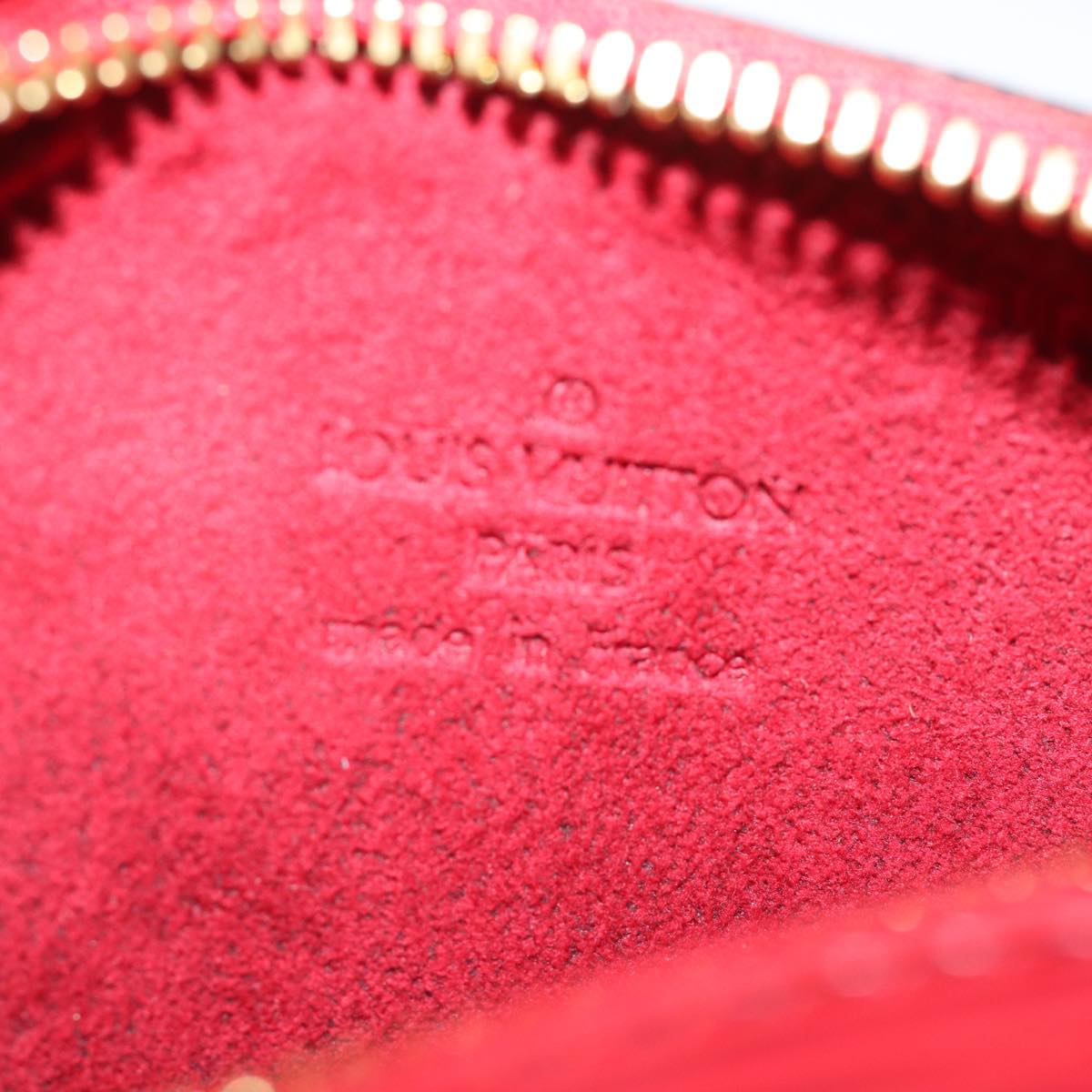 LOUIS VUITTON Epi Soufflot Pouch Accessory Pouch Red LV 75877