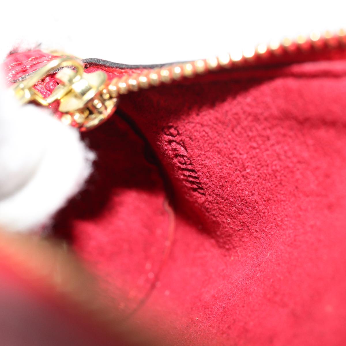 LOUIS VUITTON Epi Soufflot Pouch Accessory Pouch Red LV 75877
