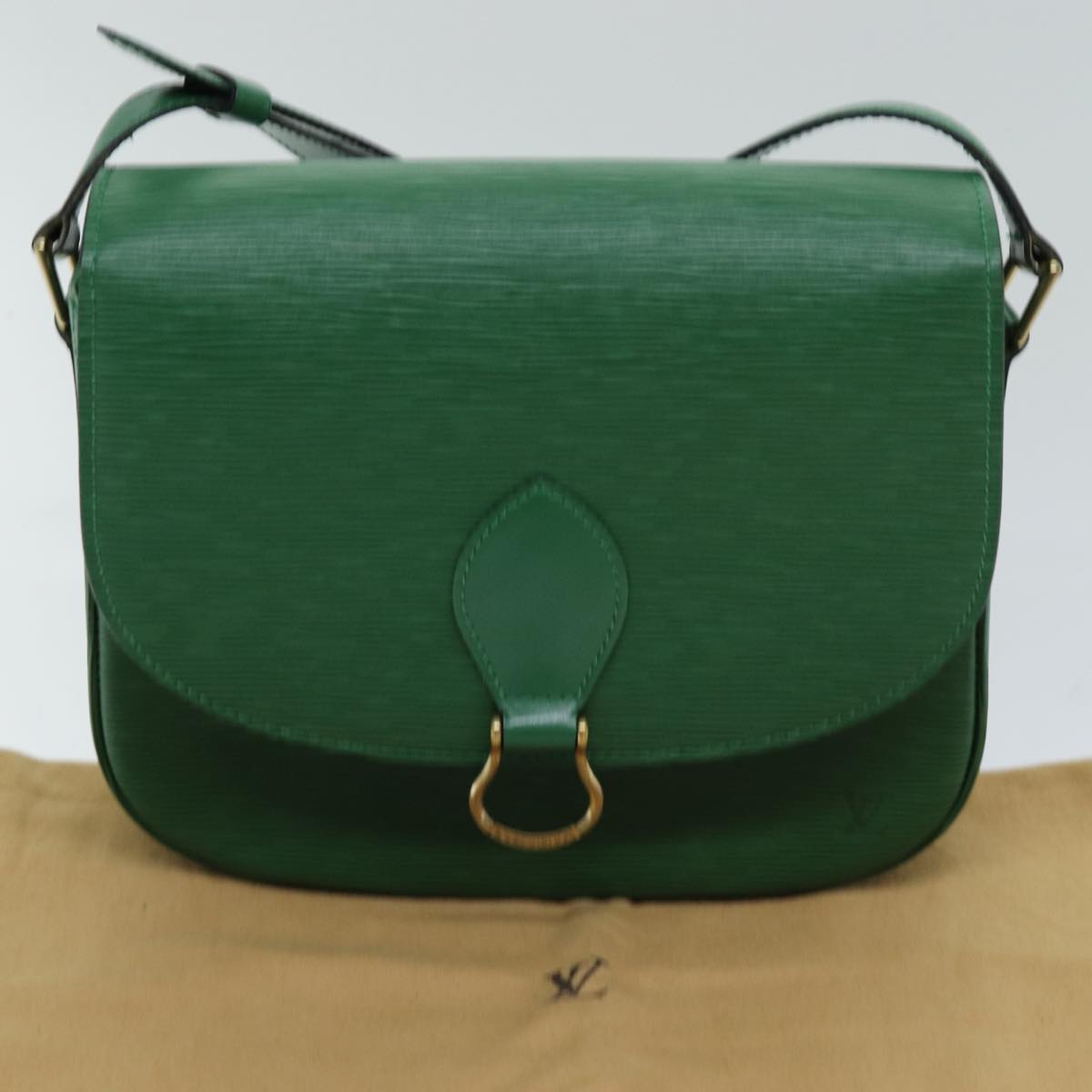 LOUIS VUITTON Epi Saint Cloud GM Shoulder Bag Green M52194 LV 75878
