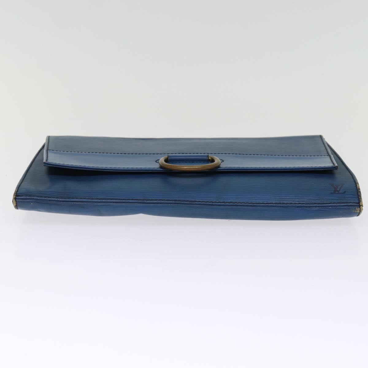 LOUIS VUITTON Epi Jena Clutch Bag Blue M52715 LV 75880