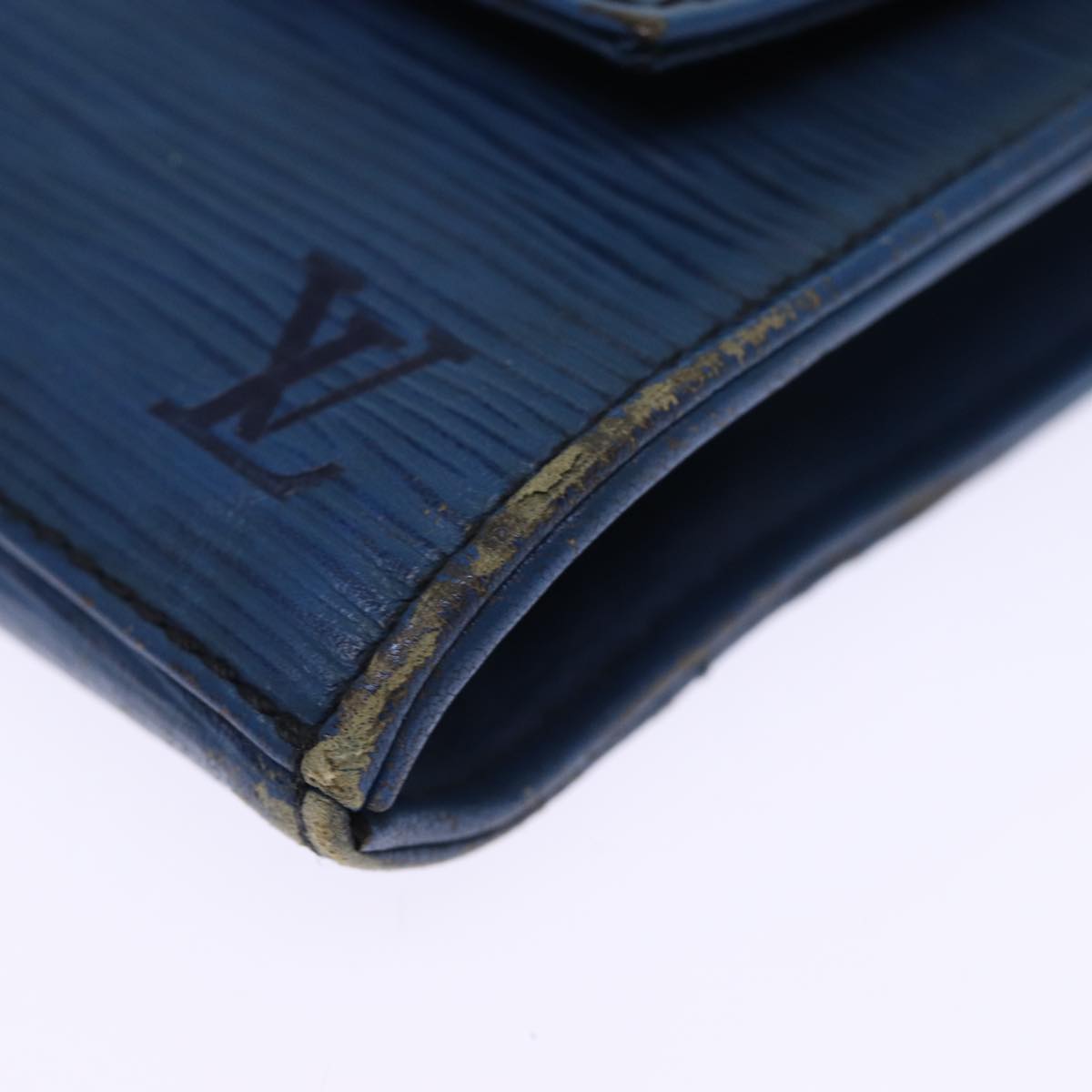 LOUIS VUITTON Epi Jena Clutch Bag Blue M52715 LV 75880