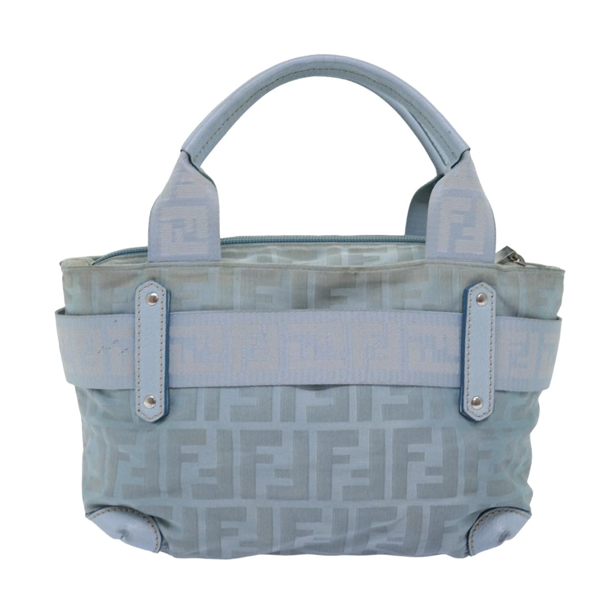 Luxury Fendi Zucca Canvas Hand Bag Light Blue75894