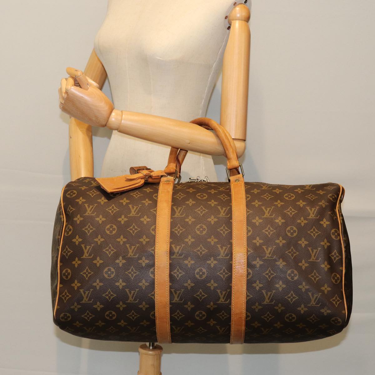 LOUIS VUITTON Monogram Keepall 50 Boston Bag M41426 LV 75918